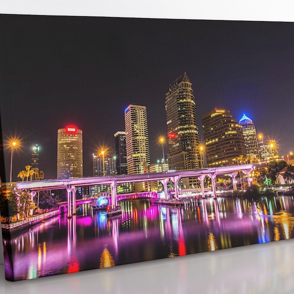Tampa Skyline Canvas Art Etsy