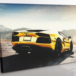 Lamborghini Supercar Canvas Print: Framed Sport Car Wall Art