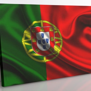 Portugal Flag Canvas Art: Portuguese Home Decor Wall Print