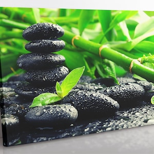 Zen Stones Canvas Print: Spa Meditation Wall Art