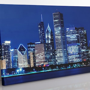 Chicago Skyline Canvas Print: Framed Cityscape Wall Art
