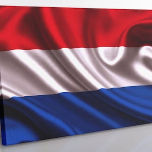 Netherlands Flag Canvas Wall Art, Dutch Flag Print Home Decor Wall Art, Aesthetic Room Decor Holland Gift For Office, Living Room Art Print