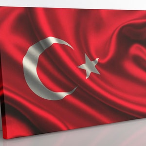 Turkey Flag Canvas Print: Turkish Home Decor Wall Art