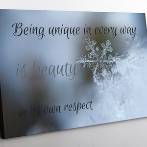 Being Unique Inspirational Quote Canvas Wall Art, Large Framed Motivational Print Home Decor Wall Art, Aesthetic Room Decor For Office