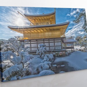 Kyoto Gold Temple Canvas Print: Japanese Landscape Wall Art