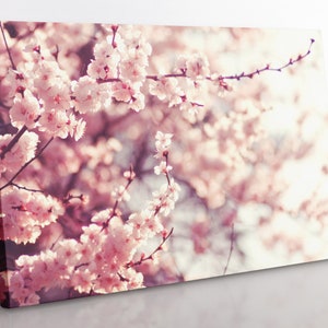 Cherry Blossom Canvas Print: Large Framed Floral Wall Art