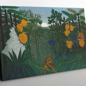 The Repast Of The Lion - Henri Rousseau Canvas Wall Art, Classical Art, Landscape Fine Art Print, Home Decor Wall Art, Wall Decor Print
