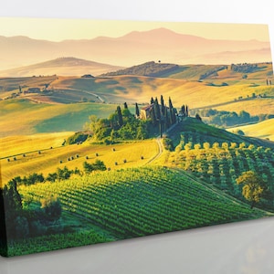 Tuscany Landscape Canvas Print: Framed Italian Wall Art