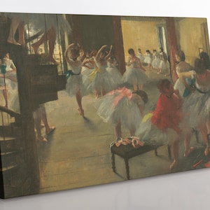 Edgar Degas - The Dance Class Canvas Wall Art, Large Framed Impressionist Fine Art Print, Home Decor Wall Art, Classical Art Print Home Gift