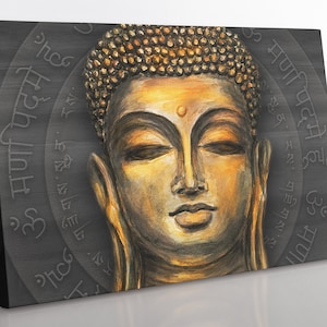 Framed Buddha Canvas Print: Meditation Room Decor