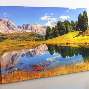 Dolomites Mountain Canvas Print: Italian Landscape Wall Art