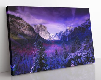 Yosemite Valley Leinwand Wandkunst, Große gerahmte Kalifornien Landschaft Druck Home Decor Wandkunst, Ästhetisches Zimmer Dekor, Wand Dekor Print