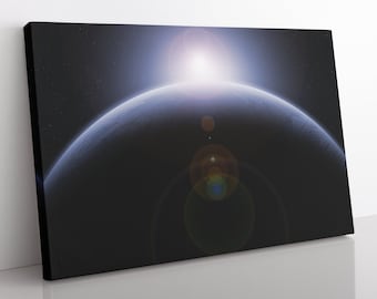 Minimalistischer Mond Druck: Gerahmt Celestial Wandbild