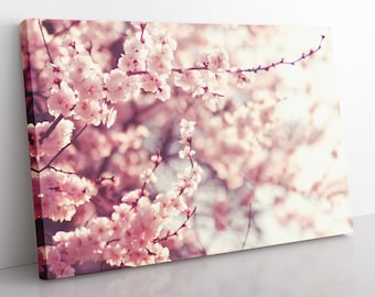 New Pink Cherry Blossom Tree on Swan Lake Tapisserie 60" X 40" WALL DECOR AVEC CLIP