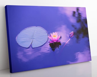 Lotus Blume Leinwanddruck: Zen Floral Wandkunst