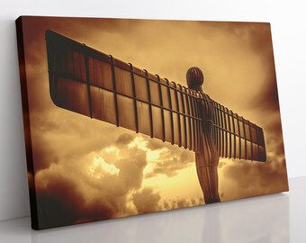 Angel Of The North Leinwand Print: Großes gerahmtes Wandbild