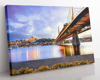 Istanbul Cityscape Canvas Print: Framed Home Decor Wall Art