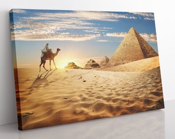 Pyramids of Giza Canvas Print: Large Egyptian Wall Art