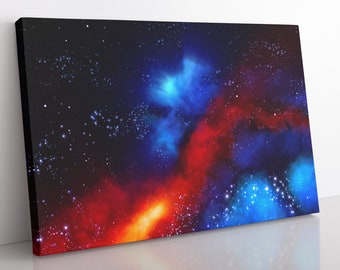 Nebula Canvas Print: Large Framed Abstract Space Wall Art