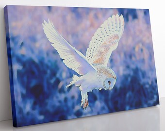 White Owl Canvas Print: Framed Oil Painting Reproduction