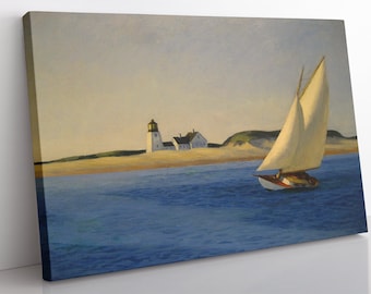 Edward Hopper &#39;The Long Leg&#39; Leinwanddruck: Maritime Landschaft