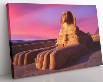 Sphinx of Giza Canvas Print, Framed Egyptian Wall Art