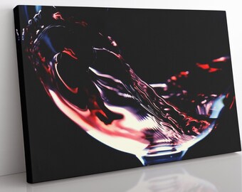 Rotwein Abstrakte Leinwand Kunst: Küche & Restaurant Dekor