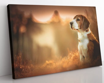 Gerahmte Beagle Leinwand Kunst, Hunde Liebhaber Geschenk