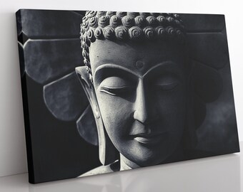 Buddha Canvas Wall Art, Large Framed Buddha Canvas Print Home Decor Wall Art, Aesthetic Room Decor, Buddhist Meditation Wall Decor Print