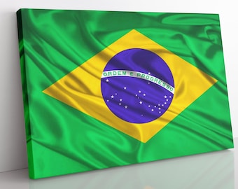 Brasilien Flagge Leinwanddruck: Home Decor, Wohnzimmer, Büro
