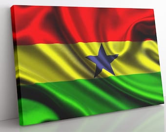 Ghana Flag Canvas Print: African Home Decor Wall Art