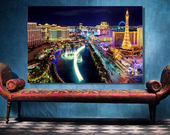 Las Vegas Skyline Poster Print: Modern Cityscape Wall Art