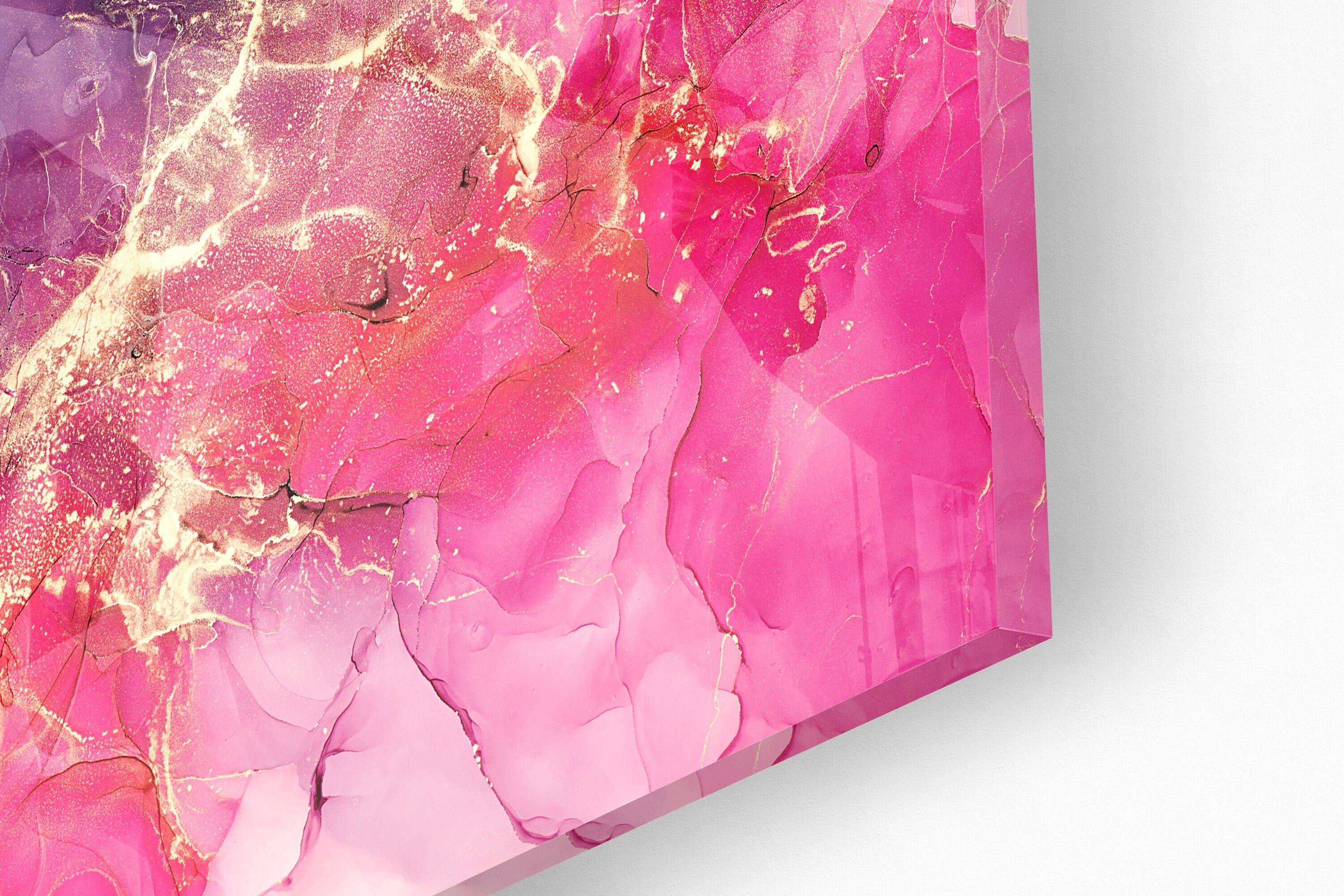 Abstract Art Acrylic Glass Wall Art Large High Gloss Boho Etsy