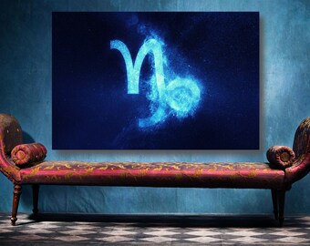 Capricorn Zodiac Poster: Large Horoscope Wall Art