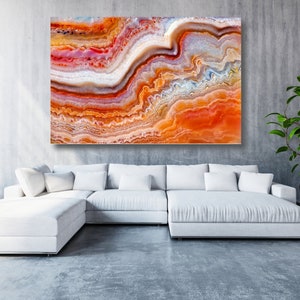 Abstract Art Marble Acrylic Glass Wall Art, Large High Gloss Boho Home Decor Geode Wall Art, Ready To Hang Modern Art Print On Glass. image 3