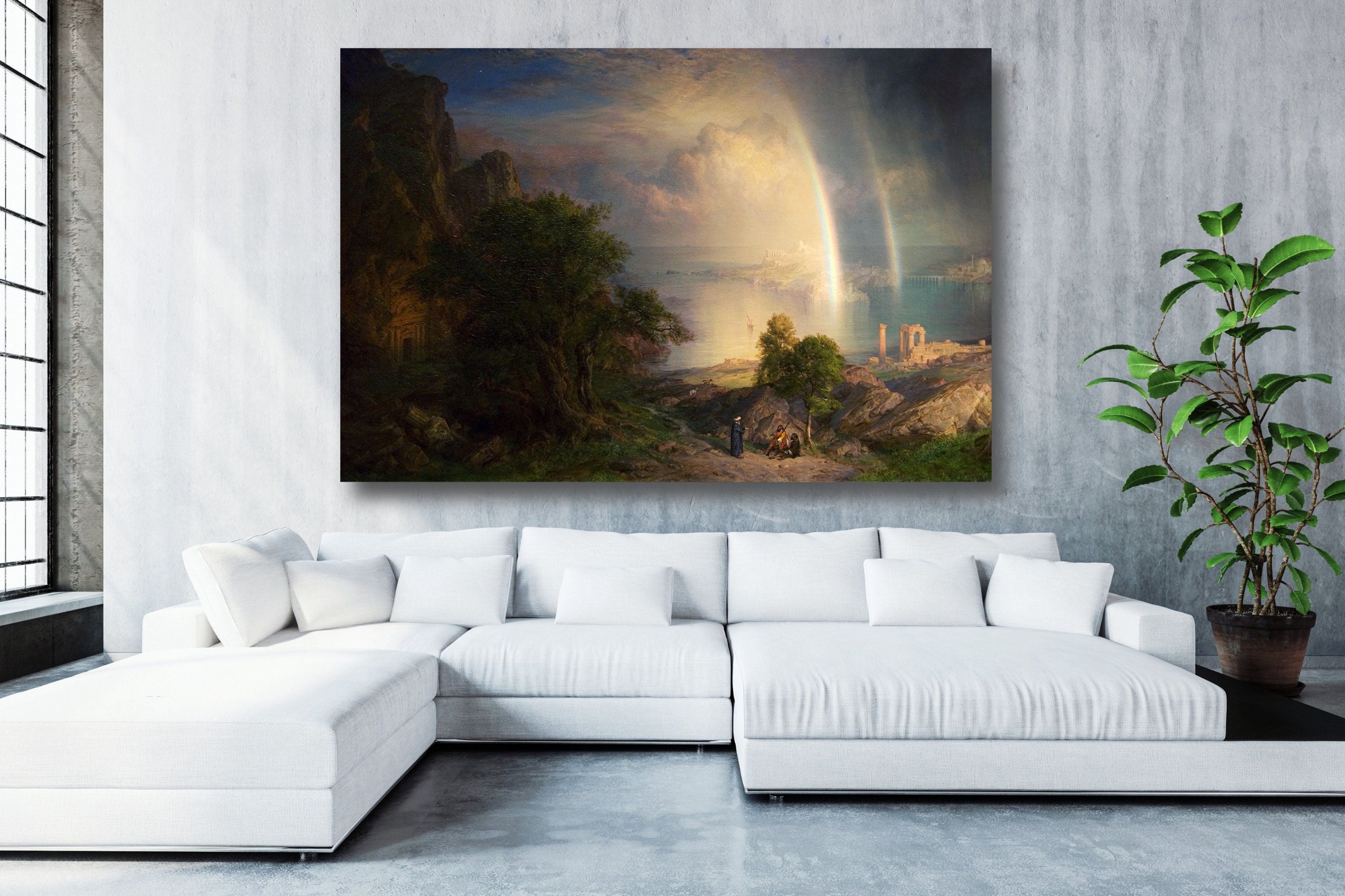 Vintage Leinwandbild 'Die Ägäis' 60x90cm - Wandkunst Für Wohnzimmer & Büro