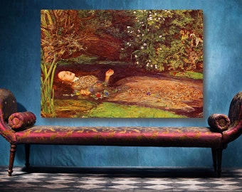 Ophelia Art Print by John Everett Millais: Pre-Raphaelite Wall Decor