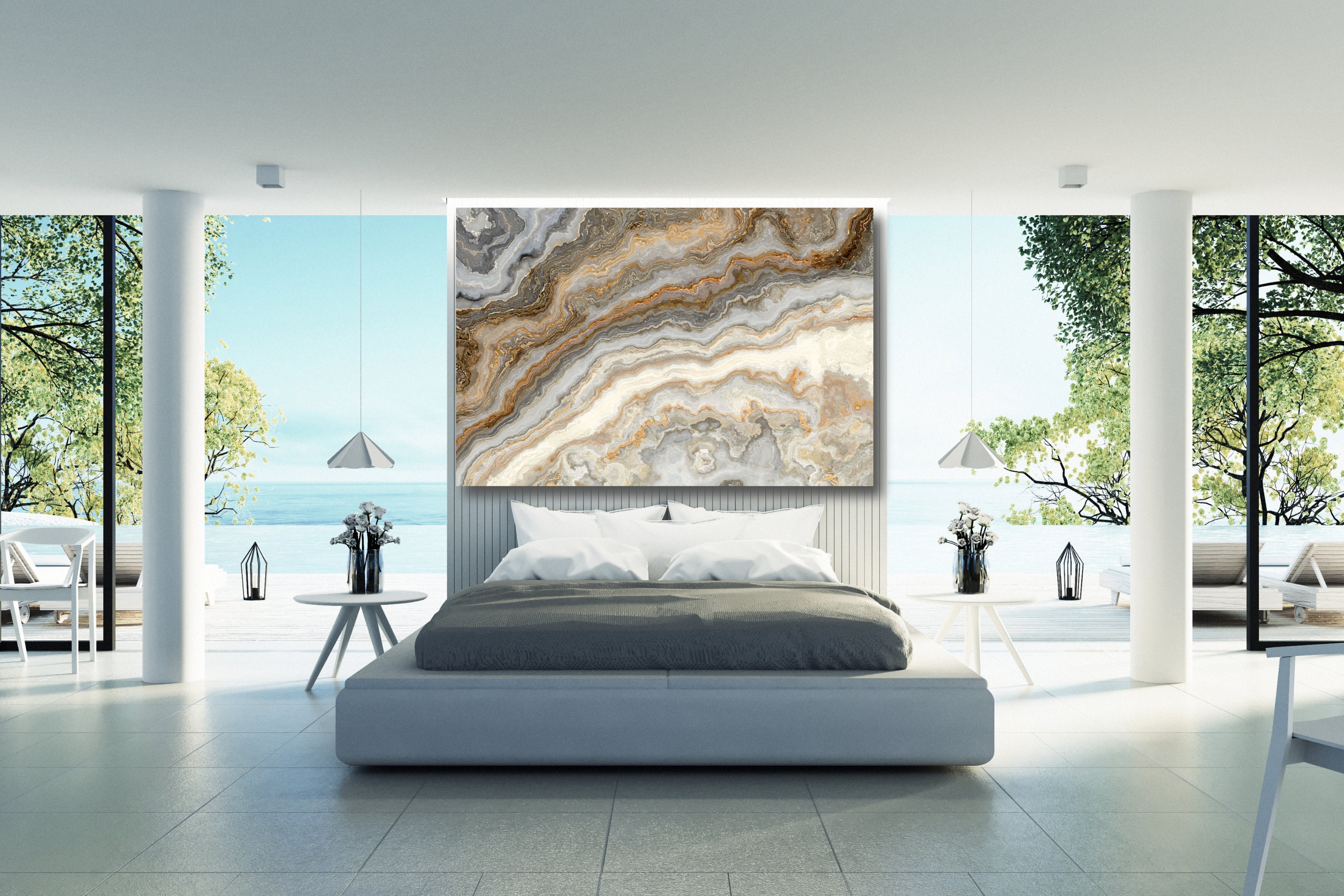 Abstract Art Marble Canvas Wall Art Large Framed Marble Print Etsy