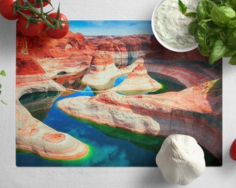 Planche à découper en verre trempé Grand Canyon : décoration de cuisine paysage Arizona