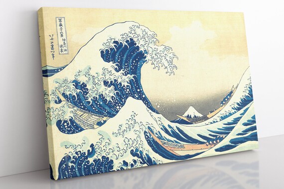 Stampa su tela Hokusai Wave / Arte giapponese, incorniciata - Italia