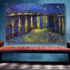 Van Gogh Starry Night Over The Rhone Print: Unframed Fine Art Poster