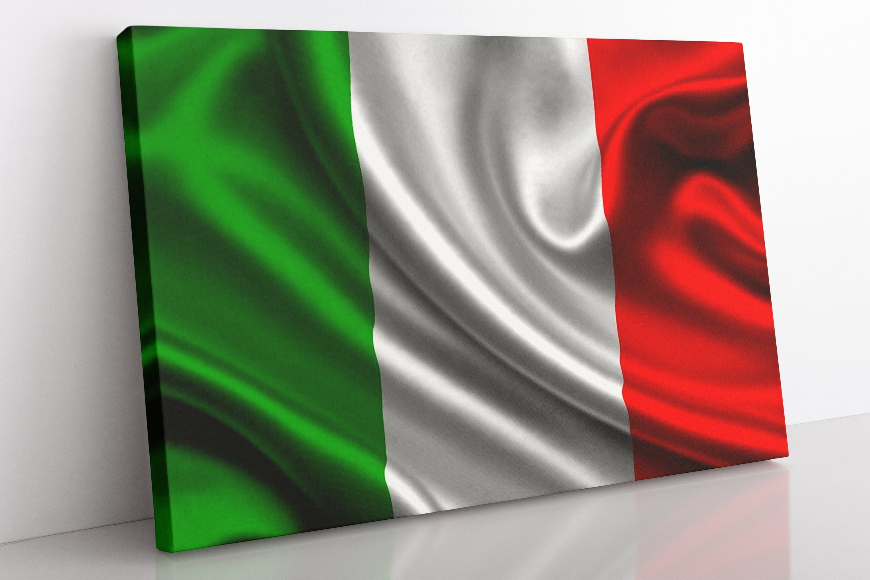 Italy Flag Canvas Wall Art Italian Flag Print Home Decor Wall Etsy