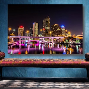 Tampa Skyline Poster Print: Modern Cityscape Wall Art