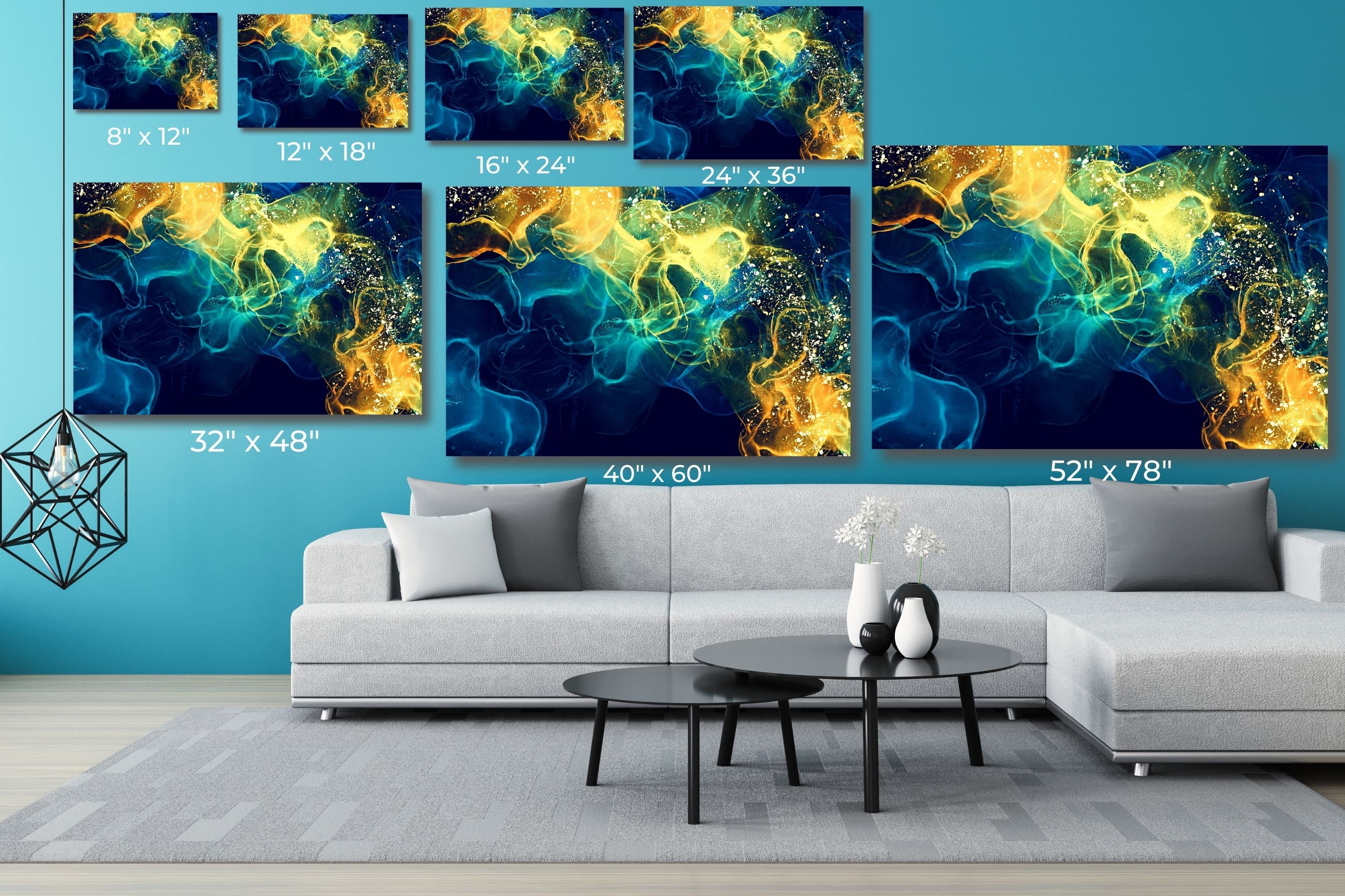 Abstract Art Acrylic Glass Wall Art Large High Gloss Boho Etsy