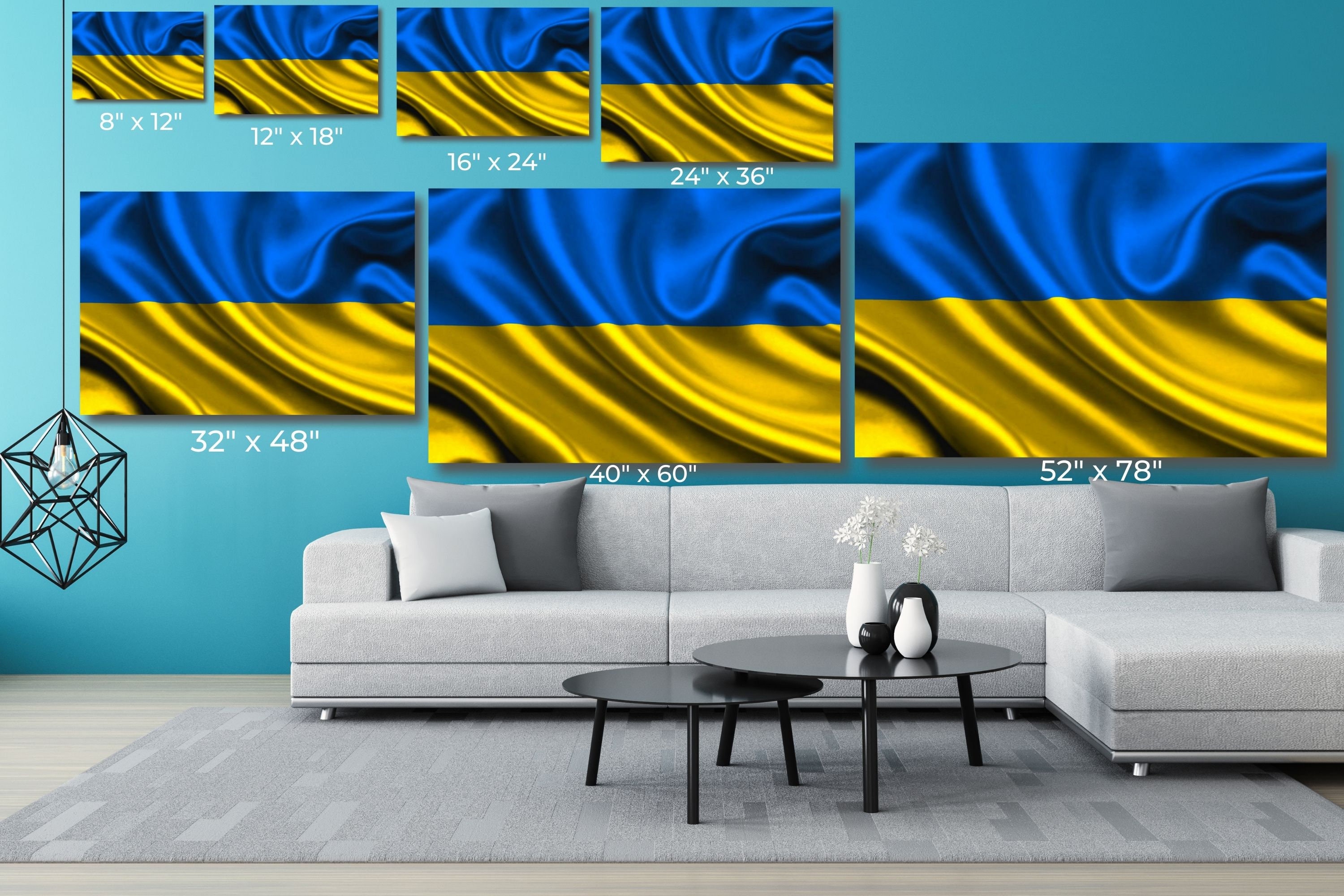 Ukraine Flag Canvas Wall Art Ukrainian Flag Print Home Decor | Etsy