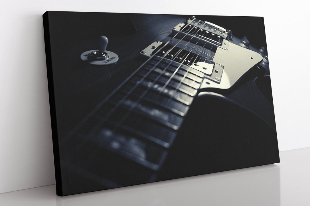 Guitar Canvas Wall Art, Large Framed Guitar Print Home Decor Wall Art