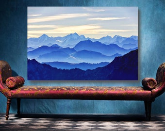 Green Mountains Vermont Print: Large Mountain Landscape Wall Art