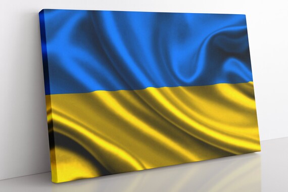 Ucraina Bandiera Tela Arte da parete, Bandiera ucraina Stampa Home