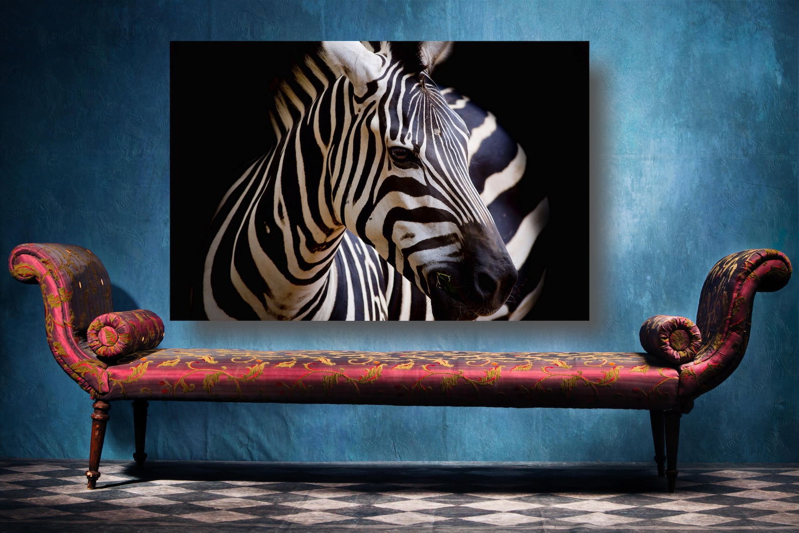 Zebra Canvas Wall Art Large Framed Zebra Print Home Decor Etsy Australia