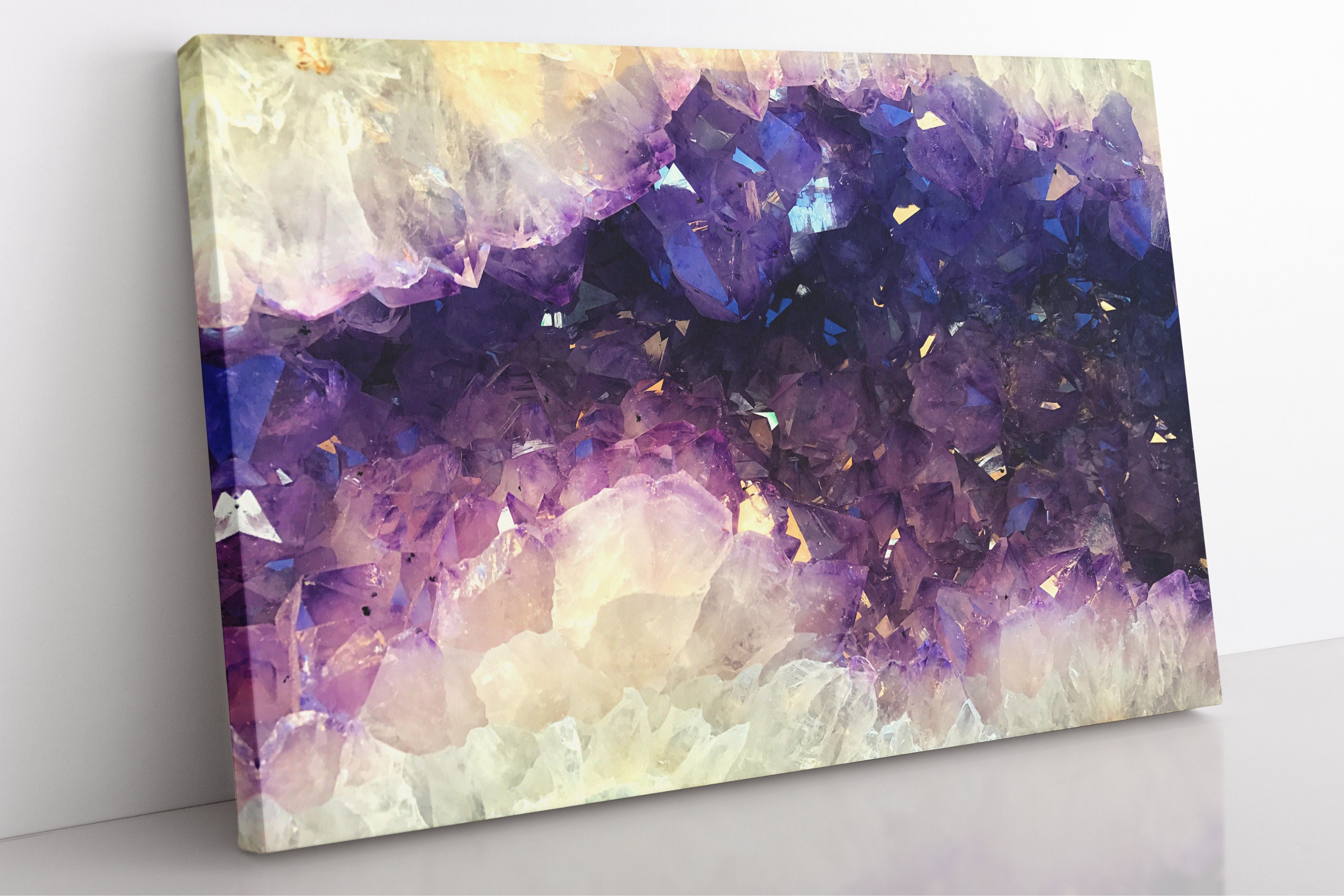 RADIANCE, Original Resin, ink and Amethyst crystal Artwork